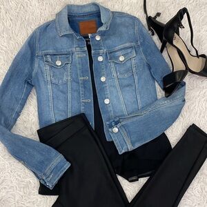 Cropped Light Denim Jacket